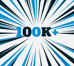 100K+ celebration burst