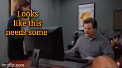 Ron Swanson throws computer in dumpster