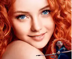Live action and animated Merida