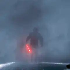 Kylo Ren ignites lightsaber