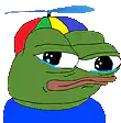 Crying Pepe with Propeller Hat