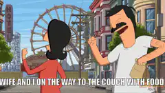 Bob and Linda Belcher excited for food