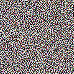 Colorful static TV screen distortion