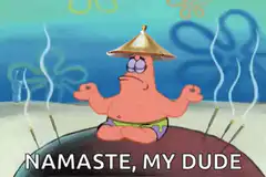 Patrick Star Namaste My Dude