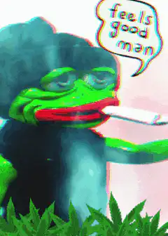 Pepe smoking weed glitch