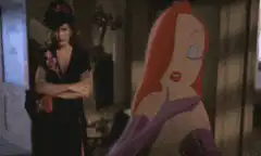 Jessica Rabbit winks at the camera