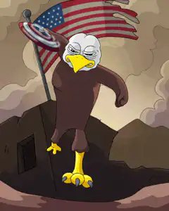 Eagle with Captain America Shield