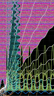 Colorful abstract waveform art
