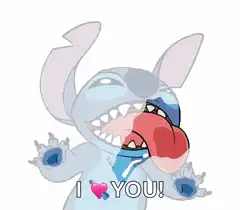 Stitch I Love You GIF