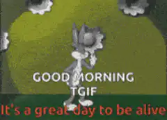Sonic dancing with good morning TGIF text