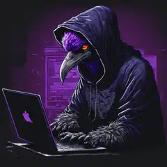 Plague Doctor Hacker on Laptop