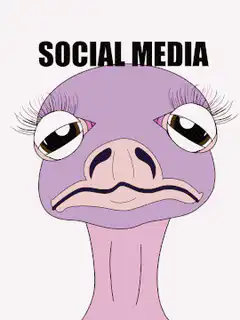 Ostrich meme defaucking social media