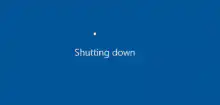 Windows Shutting Down Screen