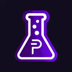 Purple flask with P logo animation