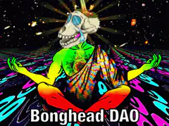 Bonghead DAO meditating in space
