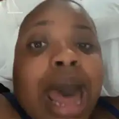 Woman rolling eyes and making faces