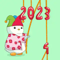 Penguin New Year Countdown 2023 to 2024