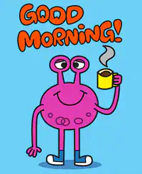 Pink Monster Good Morning Coffee