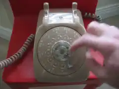 Hand dialing a rotary phone