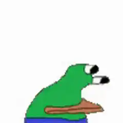 Green frog zooming in