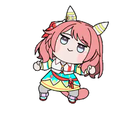 Chibi unicorn girl dancing