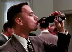 Forrest Gump drinking beer