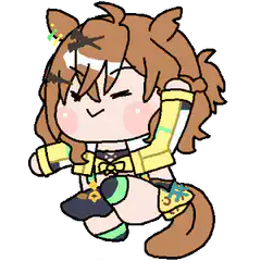 Chibi horse girl dancing