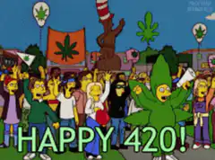 Simpsons Happy 420 Celebration