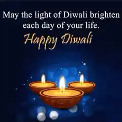 Happy Diwali greeting with diyas