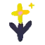 pixel art flower with sparkle