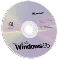 Microsoft Windows 95 CD spinning