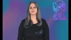 Woman signing sorry in ASL
