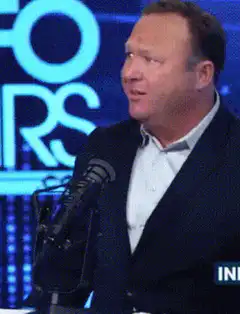 Alex Jones shocked face zoom