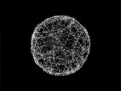 Spinning wireframe sphere