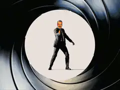 James Bond gun barrel with Jack Black