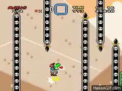 Yoshi eats a green mushroom