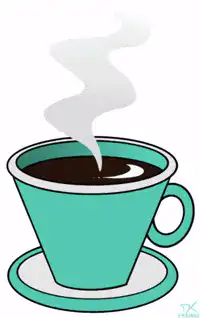 steaming coffee cup illustration