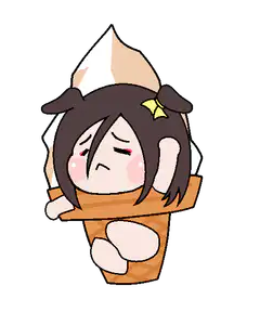 chibi girl in ice cream cone