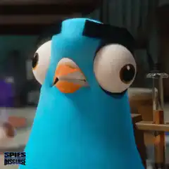 Blue bird character from Spies in Disguise