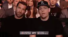 UFC commentators making peace signs