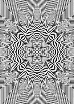 black and white optical illusion spiral