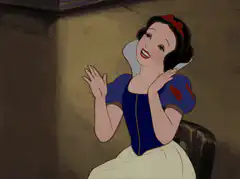 Snow White singing happily