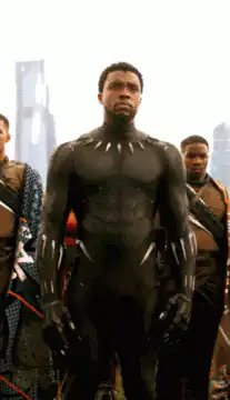 Black Panther crosses arms