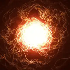 Fiery energy burst