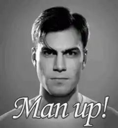 Man up beard growth meme