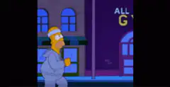 Homer Simpson misreads Gym as Gyme