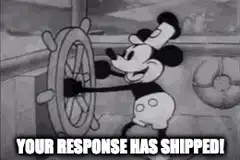 Mickey Mouse steering ship