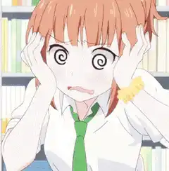 Anime girl dizzy spiral eyes