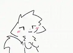 blushing cartoon fox