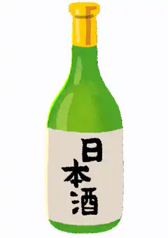 green sake bottle tilting